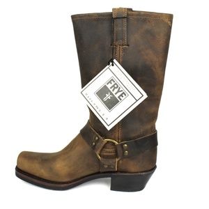 Frye Brown Leather Harness Boots 9.5M NWT $388